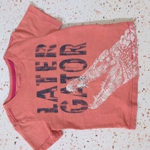 Cherokee | Later Gator Distressed Graphic Print T-shirt | 4T